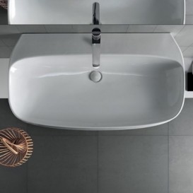 Раковина з одним отвором Hatria ABITO 100 см біла YXXH01