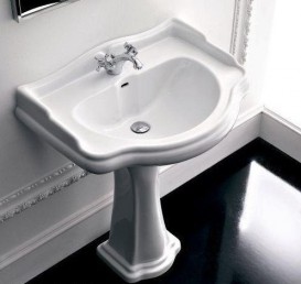 Раковина з п'єдесталом Kerasan Retro біла 104701