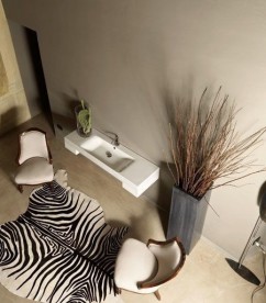 Раковина-стільниця для ванною Kerasan Cento підвісна / накладна 140х45 см біла 353501