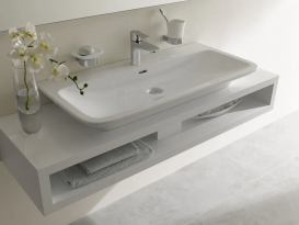 Раковина TOTO MH накладная прямоугольная керамика белый LW10035G