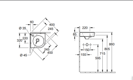 Раковина угловая Villeroy & Boch O.novo 40х32 см санитарная керамика альпийский белый 73103201