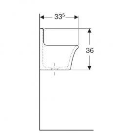 Раковина утилізаційна Geberit Publica вогнетривка глина білий 367200000