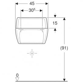 Раковина утилізаційна Geberit Publica вогнетривка глина білий 367200000