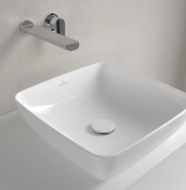 Раковина Villeroy & Boch Artis 41х41 см без перелива TitanCeram CeramicPlus каменный белый 417841RW