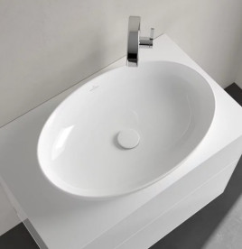 Раковина Villeroy & Boch Artis 61х41 см без переливу TitanCeram CeramicPlus кам'яний білий 419861RW