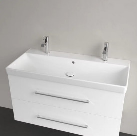 Раковина Villeroy & Boch Avento 100х47 см с переливом санитарная керамика CeramicPlus каменный белый 4156A4RW