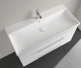 Раковина Villeroy & Boch Avento 100х47 см із переливом санітарна кераміка CeramicPlus кам'яний білий 4156A5RW