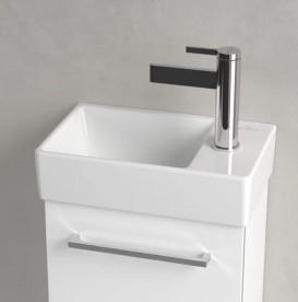 Раковина Villeroy & Boch Avento 36х22 см чаша слева санитарная керамика CeramicPlus каменный белый 43003LRW