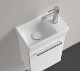 Раковина Villeroy & Boch Avento 36х22 см чаша ліворуч санітарна кераміка CeramicPlus кам'яний білий 43003LRW