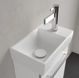 Раковина Villeroy & Boch Avento 36х22 см чаша ліворуч санітарна кераміка CeramicPlus кам'яний білий 43003LRW