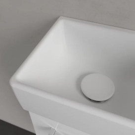 Раковина Villeroy & Boch Avento 36х22 см чаша ліворуч санітарна кераміка CeramicPlus кам'яний білий 43003LRW
