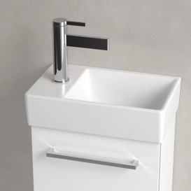 Раковина Villeroy&Boch Avento 36х22 см чаша праворуч санітарна кераміка CeramicPlus кам'яний білий 43003RRW