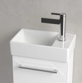 Раковина Villeroy & Boch Avento 36х22 см чаша слева санитарная керамика CeramicPlus альпийский белый 43003LR1