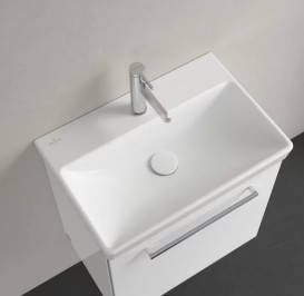 Раковина Villeroy & Boch Avento 55х37 см с переливом санитарная керамика CeramicPlus каменный белый 4A0055RW