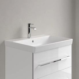 Раковина Villeroy & Boch Avento 60х47 см с переливом санитарная керамика CeramicPlus каменный белый 415860RW