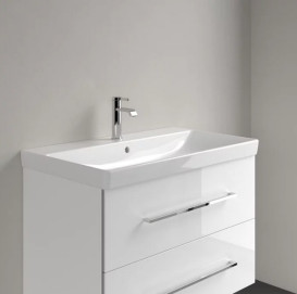 Раковина Villeroy & Boch Avento 80х47 см із переливом санітарна кераміка CeramicPlus кам'яний білий 415680RW