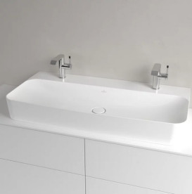 Раковина Villeroy & Boch Finion 100х47 см без переливу TitanCeram CeramicPlus кам'яний білий 41681LRW