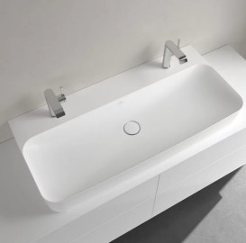 Раковина Villeroy & Boch Finion 100х47 см без переливу TitanCeram CeramicPlus кам'яний білий 41681LRW