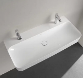 Раковина Villeroy&Boch Finion 100х47 см без переливу TitanCeram CeramicPlus альпійський білий 4168A1R1