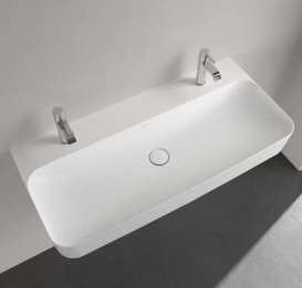 Раковина Villeroy & Boch Finion 100х47 см без переливу TitanCeram CeramicPlus кам'яний білий 4168A1RW