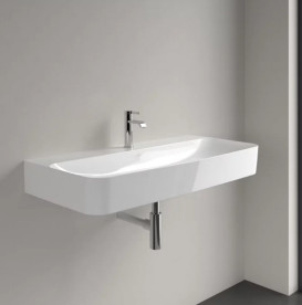 Раковина Villeroy & Boch Finion 100х47 см со скрытым переливом TitanCeram CeramicPlus каменный белый 4168ABRW