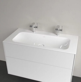 Раковина Villeroy&Boch Finion 100х50 см без переливу TitanCeram CeramicPlus альпійський білий 4164A1R1