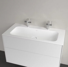 Раковина Villeroy & Boch Finion 100х50 см без переливу TitanCeram CeramicPlus кам'яний білий 4164A1RW