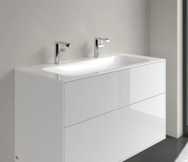 Раковина Villeroy & Boch Finion 100х50 см без переливу TitanCeram CeramicPlus кам'яний білий 4164A1RW