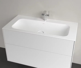 Раковина Villeroy & Boch Finion 100х50 см без переливу TitanCeram CeramicPlus кам'яний білий 4164A2RW