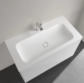 Раковина Villeroy & Boch Finion 100х50 см без переливу TitanCeram CeramicPlus кам'яний білий 4164A2RW