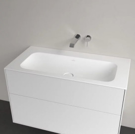 Раковина Villeroy & Boch Finion 100х50 см нешлифованная без перелива TitanCeram CeramicPlus альпийский белый 4164A3R1