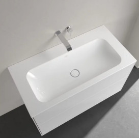 Раковина Villeroy & Boch Finion 100х50 см нешлифованная без перелива TitanCeram CeramicPlus альпийский белый 4164A3R1