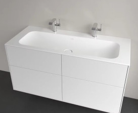 Раковина Villeroy & Boch Finion 120х50 см без переливу TitanCeram CeramicPlus кам'яний білий 4164C1RW