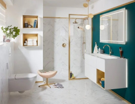 Раковина Villeroy & Boch Finion 120х50 см со скрытым переливом TitanCeram CeramicPlus альпийский белый 4164CBR1