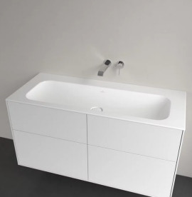 Раковина Villeroy&Boch Finion 120х50 см нешліфована без переливу TitanCeram CeramicPlus альпійський білий 4164C3R1