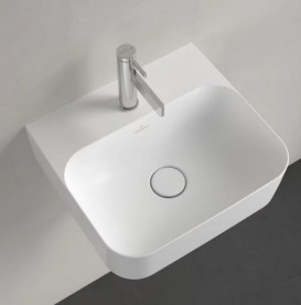 Раковина Villeroy & Boch Finion 43х39 см без перелива TitanCeram CeramicPlus каменный белый 436443RW