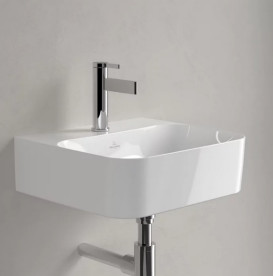 Раковина Villeroy & Boch Finion 43х39 см із прихованим переливом TitanCeram CeramicPlus кам'яний білий 436444RW