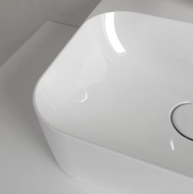 Раковина Villeroy & Boch Finion 43х39 см шлифованная без перелива TitanCeram CeramicPlus альпийский белый 43644LR1