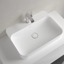 Раковина Villeroy & Boch Finion 60х44,5 см без перелива TitanCeram CeramicPlus каменный белый 414261RW