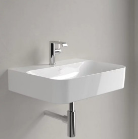 Раковина Villeroy & Boch Finion 60х47 см со скрытым переливом TitanCeram CeramicPlus каменный белый 416864RW