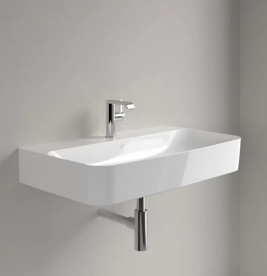 Раковина Villeroy & Boch Finion 80х47 см із прихованим переливом TitanCeram CeramicPlus кам'яний білий 416884RW