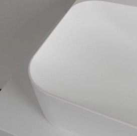 Раковина Villeroy & Boch Finion 80х47 см шлифованная со скрытым переливом TitanCeram CeramicPlus каменный белый 41688CRW