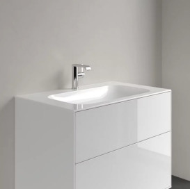 Раковина Villeroy & Boch Finion 80х50 см без перелива TitanCeram CeramicPlus каменный белый 416481RW