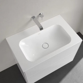 Раковина Villeroy&Boch Finion 80х50 см нешліфована без переливу TitanCeram CeramicPlus альпійський білий 416483R1