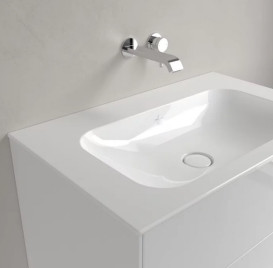 Раковина Villeroy&Boch Finion 80х50 см нешліфована без переливу TitanCeram CeramicPlus альпійський білий 416483R1