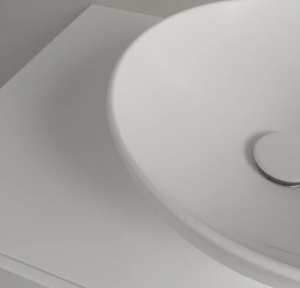 Раковина Villeroy & Boch Loop & Friends ⌀38 см без переливу TitanCeram CeramicPlus кам'яний білий 4A4501RW