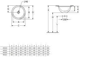 Раковина Villeroy & Boch Loop & Friends ⌀38 см з переливом TitanCeram CeramicPlus альпійський білий 4A5200R1