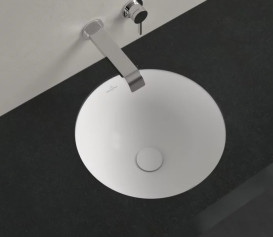 Раковина Villeroy & Boch Loop & Friends ⌀38 см з переливом TitanCeram CeramicPlus кам'яний білий 4A5200RW