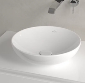 Раковина Villeroy & Boch Loop & Friends ⌀42 см із переливом TitanCeram CeramicPlus альпійський білий 4A4600R1