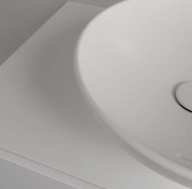 Раковина Villeroy & Boch Loop & Friends ⌀42 см з переливом TitanCeram CeramicPlus кам'яний білий 4A4600RW